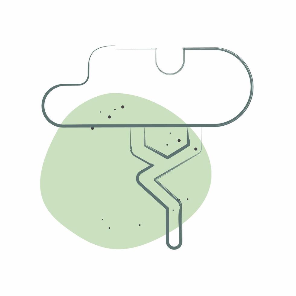Icon Tree. related to Kenya symbol. Color Spot Style. simple design editable. simple illustration vector
