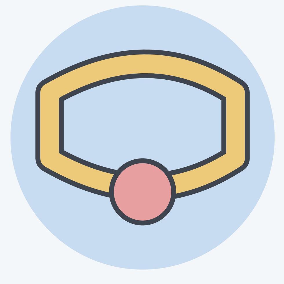 Icon Brocelet. related to Fashion symbol. color mate style. simple design editable. simple illustration vector