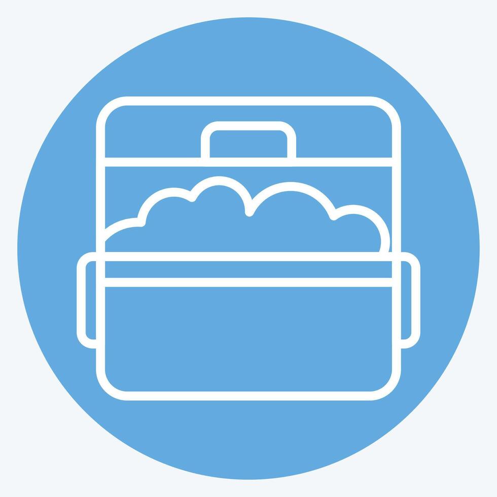 Icon Ice Bucket. related to Picnic symbol. blue eyes style. simple design editable. simple illustration vector