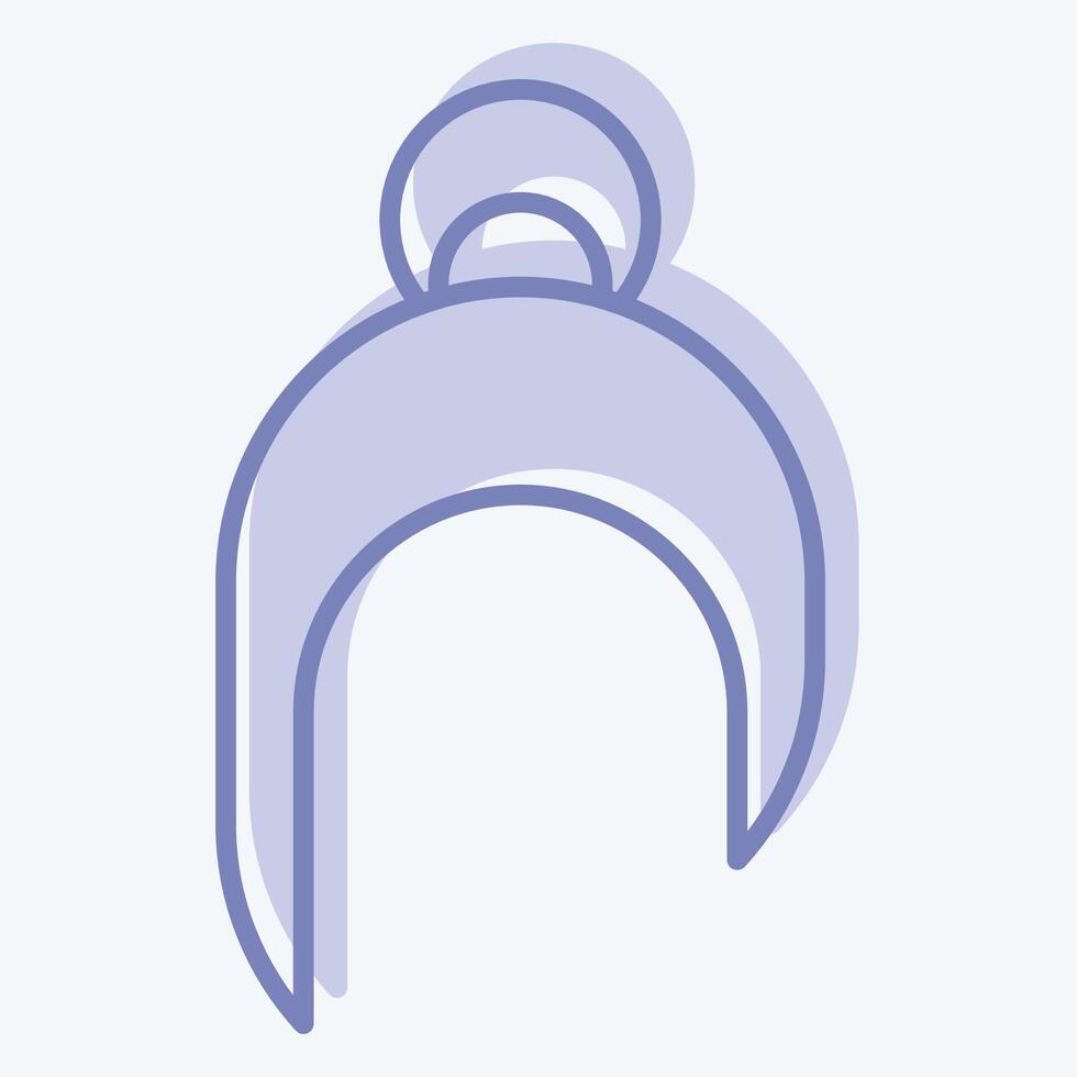 Icon Hair Style. related to Fashion symbol. two tone style. simple design editable. simple illustration vector