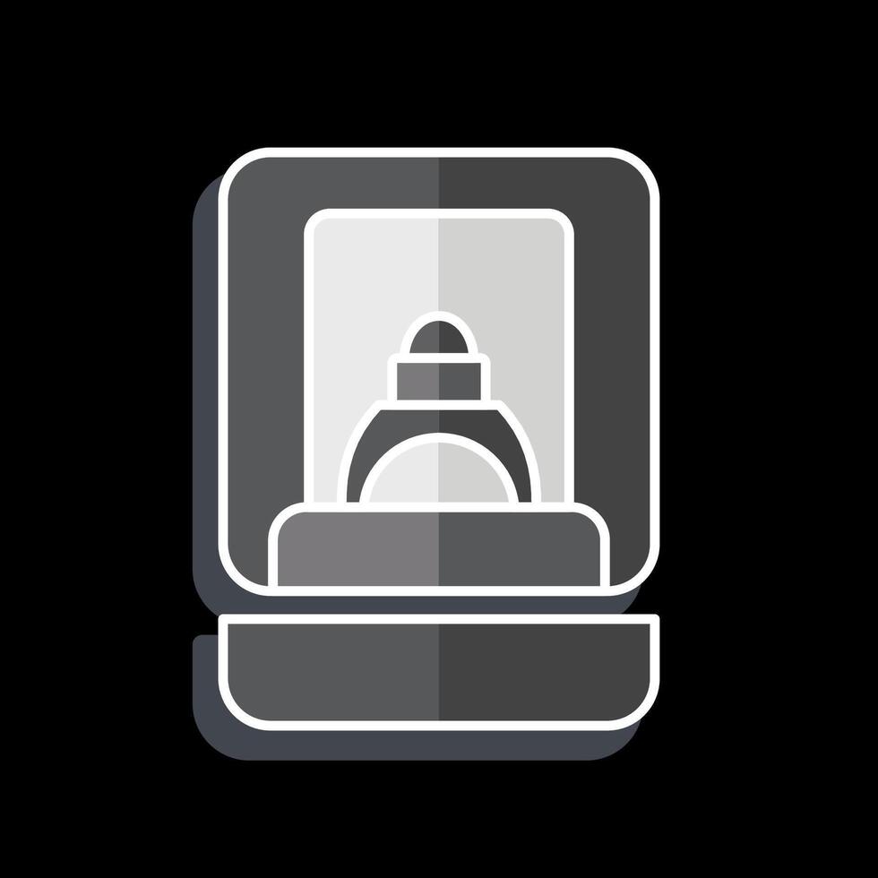Icon Ring Box. related to Jewelry symbol. glossy style. simple design editable. simple illustration vector