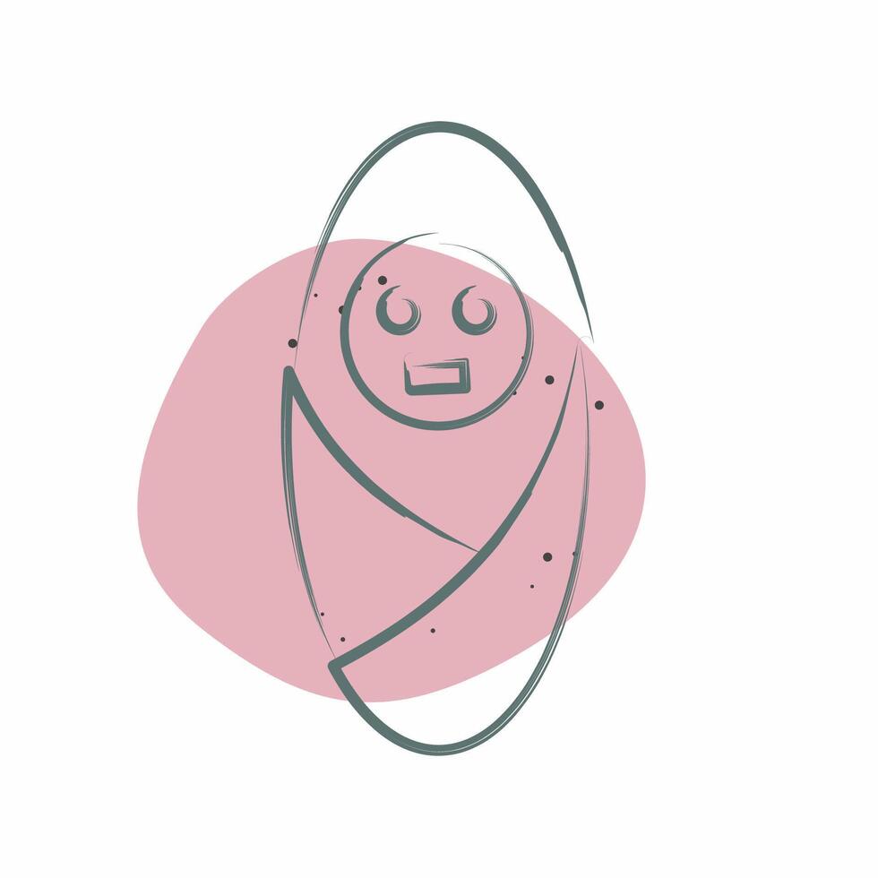 Icon Newborn. related to Medical symbol. Color Spot Style. simple design editable. simple illustration vector