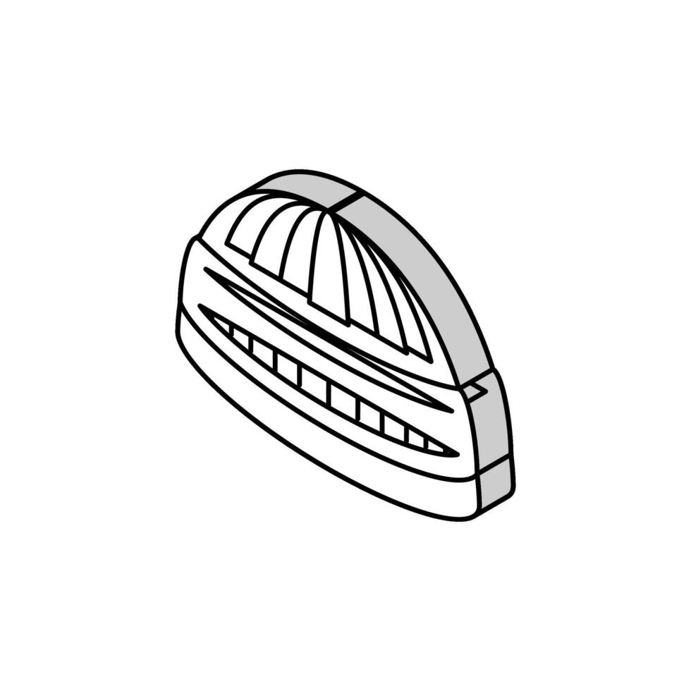 muslim prayer cap kufi isometric icon vector illustration