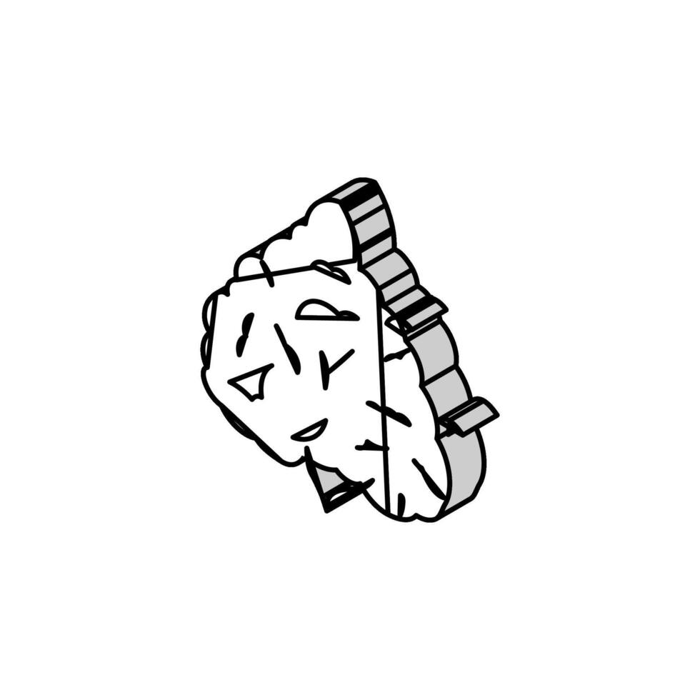 durian tree jungle amazon isometric icon vector illustration