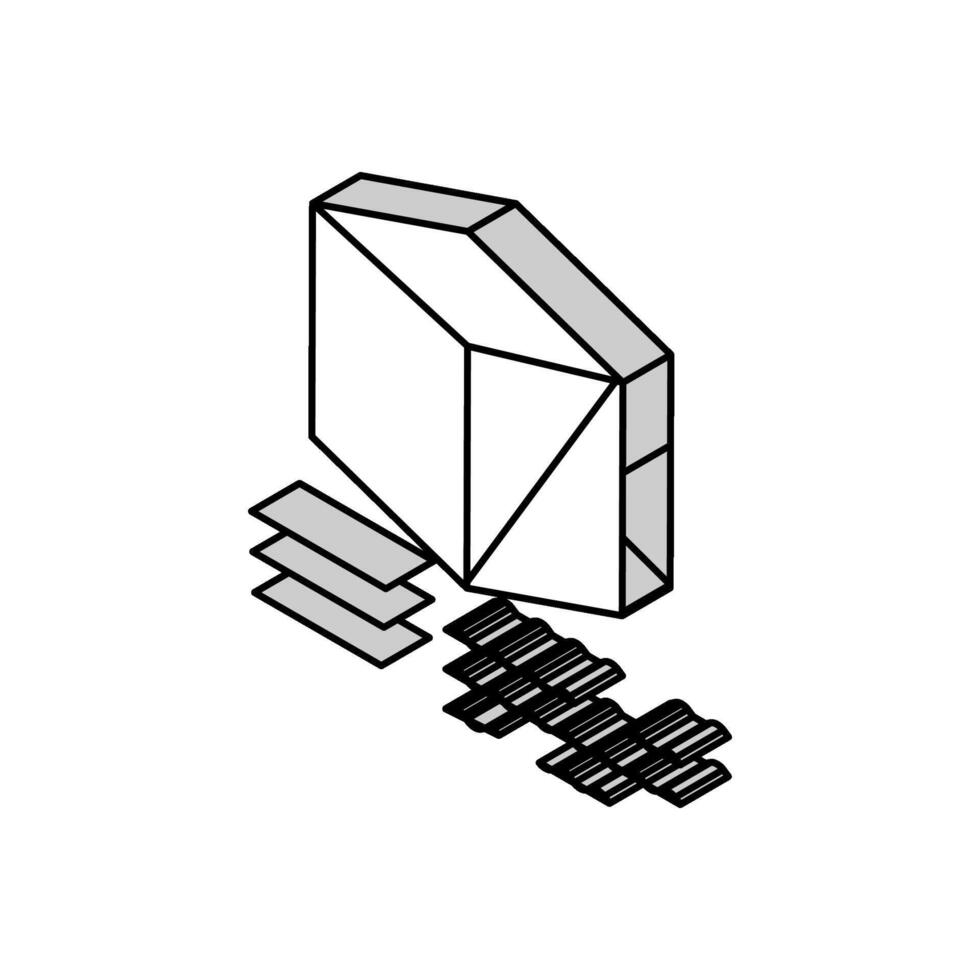 line weights architectural drafter isometric icon vector illustration