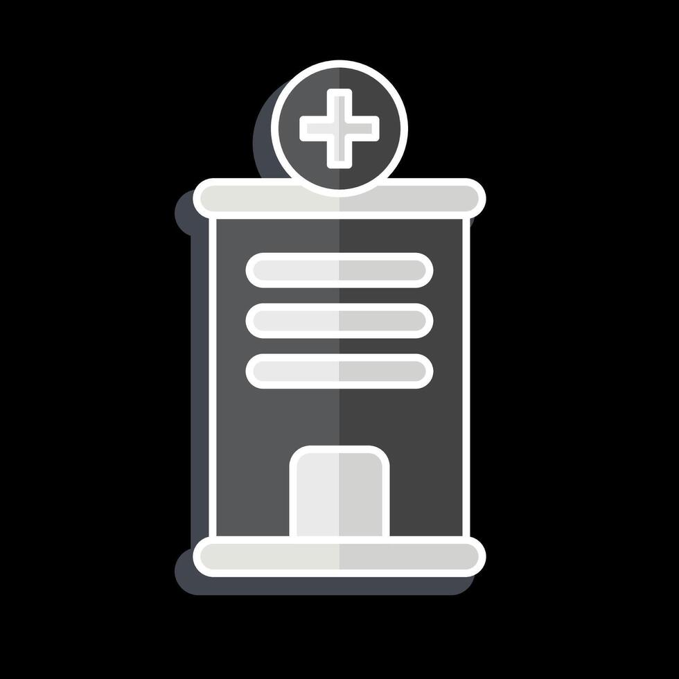 Icon Hospital. related to Medical symbol. glossy style. simple design editable. simple illustration vector