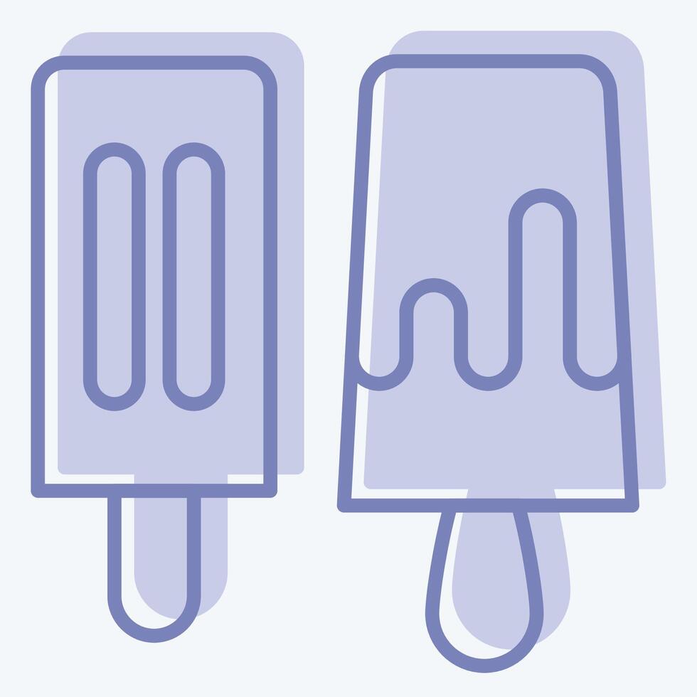 Icon Ice Pop. related to Fast Food symbol. two tone style. simple design editable. simple illustration vector