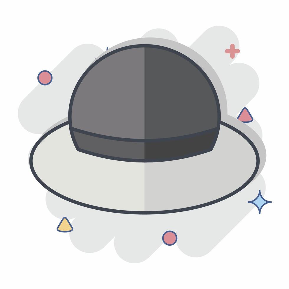 Icon Hat. related to Kenya symbol. comic style. simple design editable. simple illustration vector