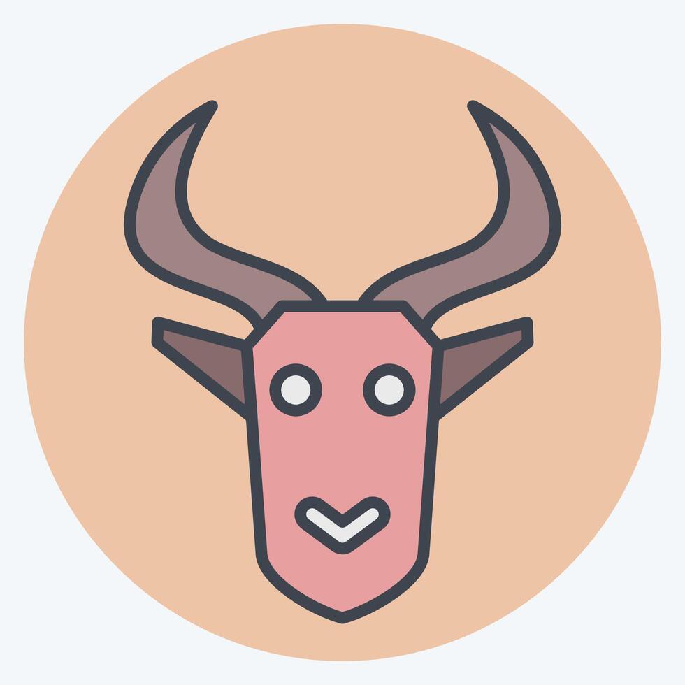 Icon Impala. related to Kenya symbol. color mate style. simple design editable. simple illustration vector