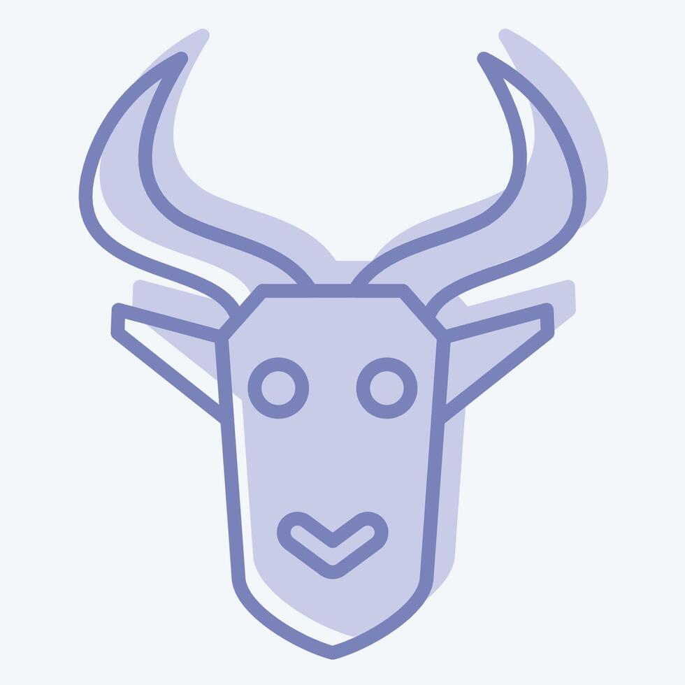 Icon Impala. related to Kenya symbol. two tone style. simple design editable. simple illustration vector