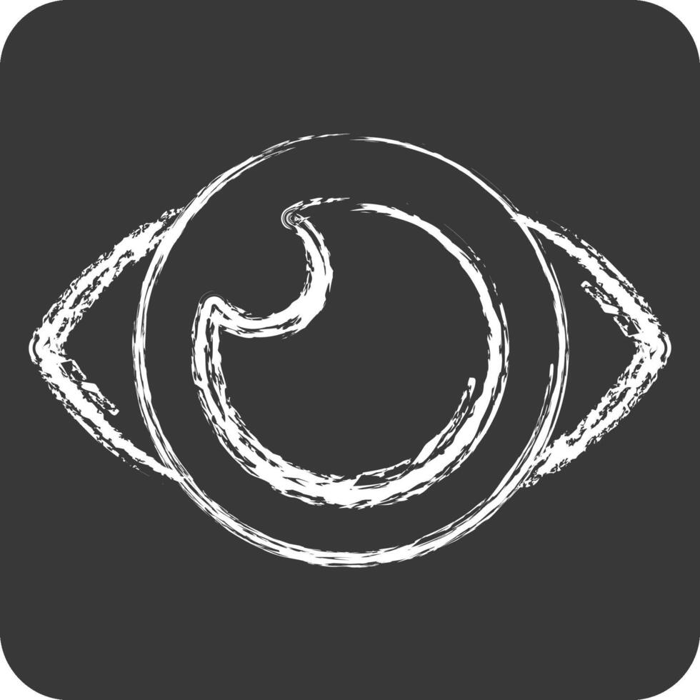 Icon Eye Catching Design. related to Creative Concept symbol. chalk Style. simple design editable. simple illustration vector