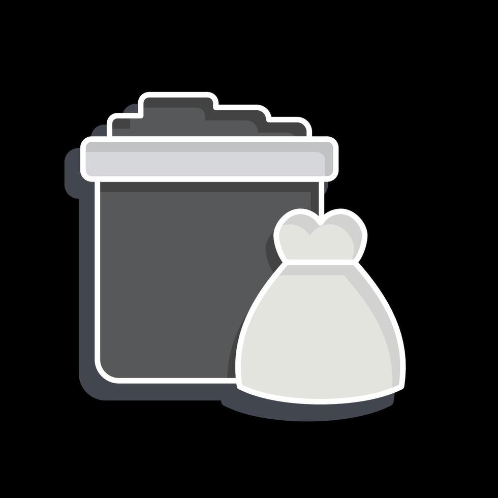 Icon Trash. related to Picnic symbol. glossy style. simple design editable. simple illustration vector