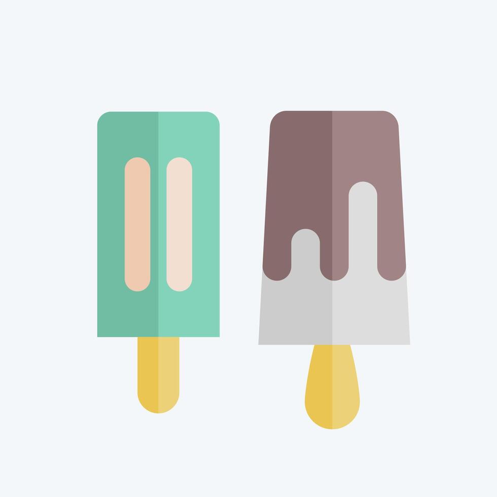 Icon Ice Pop. related to Fast Food symbol. flat style. simple design editable. simple illustration vector