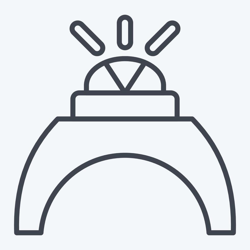 Icon Ring 2. related to Jewelry symbol. line style. simple design editable. simple illustration vector