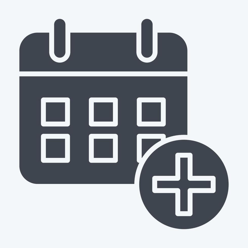 Icon Annual Checkup. related to Medical symbol. glyph style. simple design editable. simple illustration vector