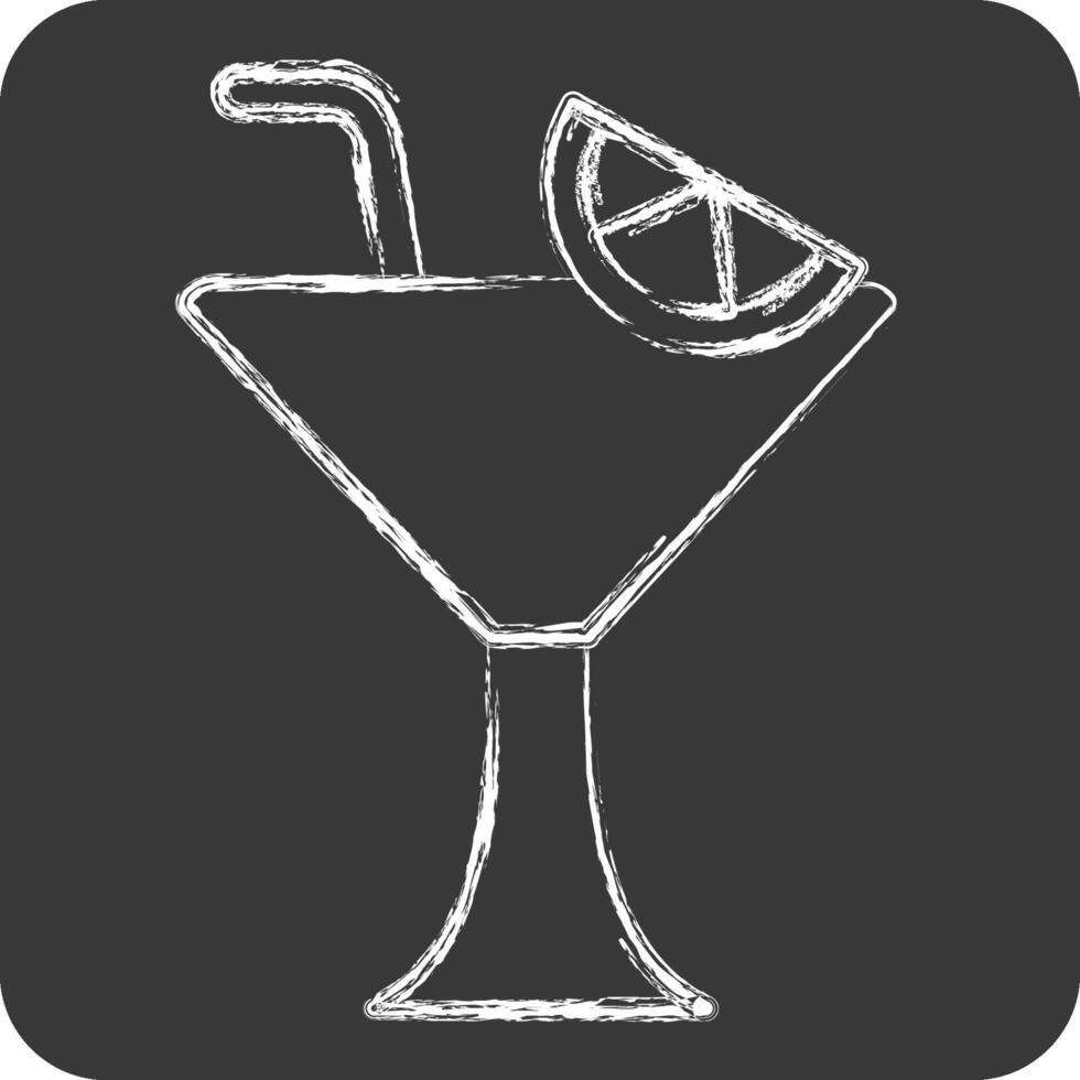 Icon Cosmopolitan. related to Cocktails,Drink symbol. chalk Style. simple design editable. simple illustration vector