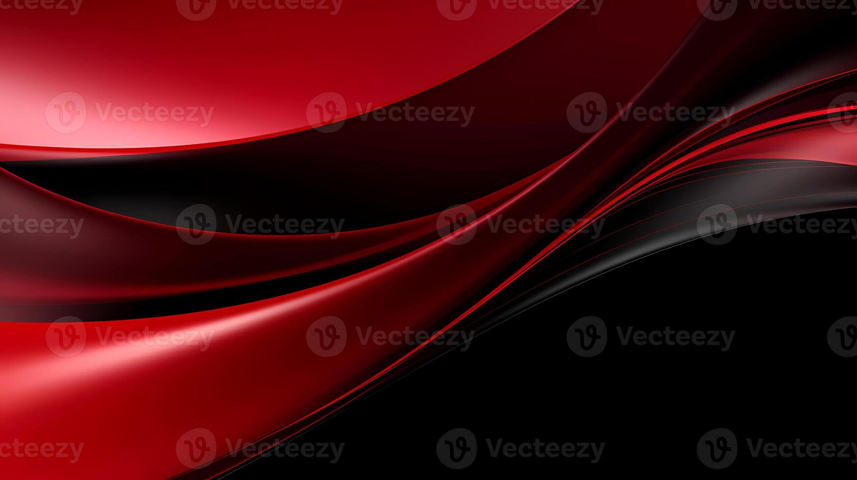 AI generated red black glossy Abstract Background photo