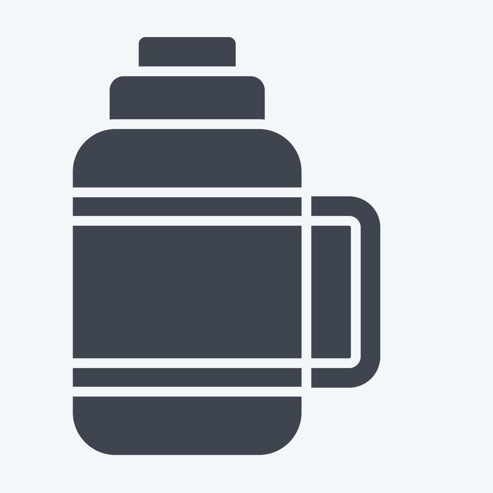 Icon Thermos. related to Picnic symbol. glyph style. simple design editable. simple illustration vector