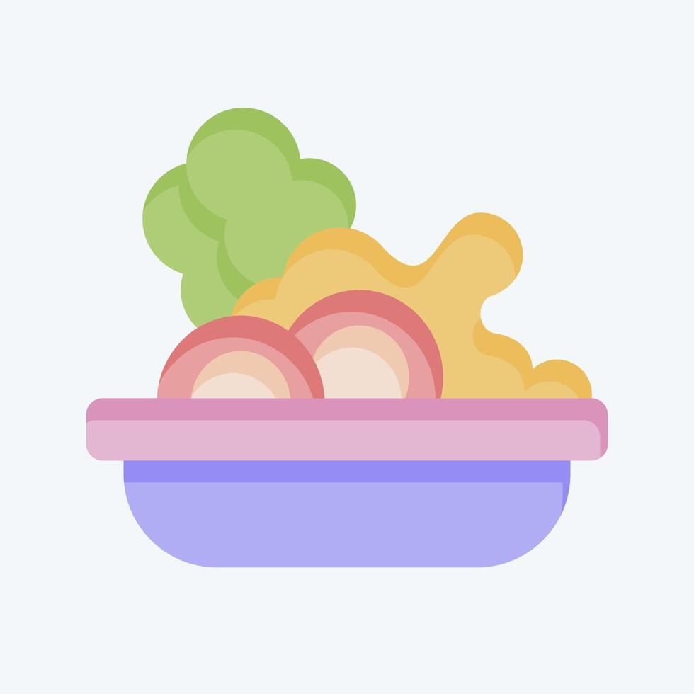 Icon Salad. related to Picnic symbol. flat style. simple design editable. simple illustration vector