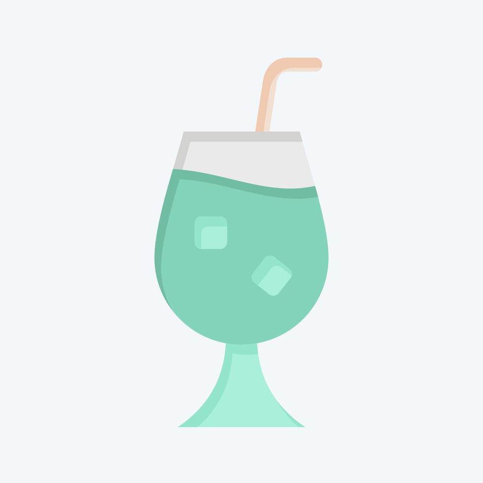 icono qour. relacionado a cócteles, bebida símbolo. plano estilo. sencillo diseño editable. sencillo ilustración vector