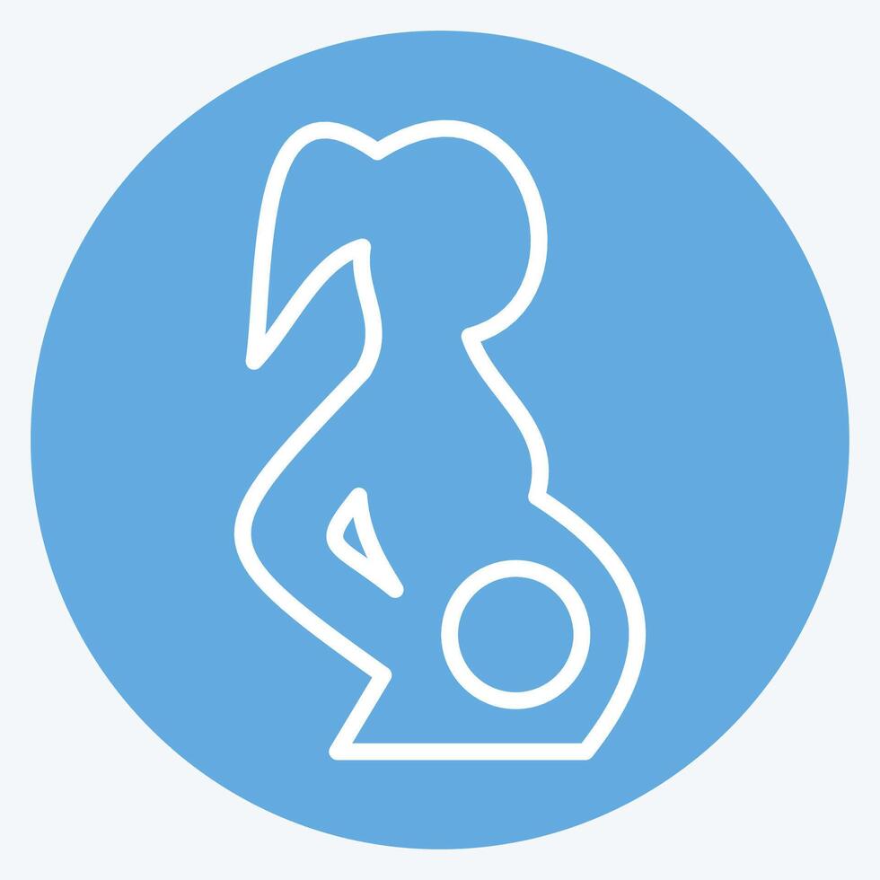 Icon Pregnant. related to Medical symbol. blue eyes style. simple design editable. simple illustration vector