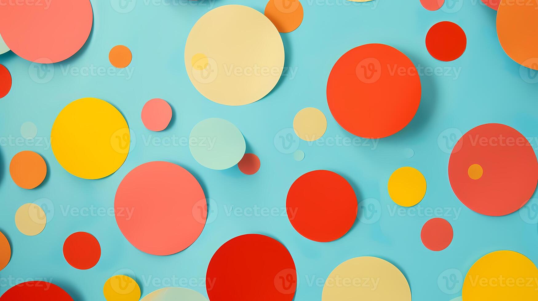 AI generated abstract colorful circle background photo