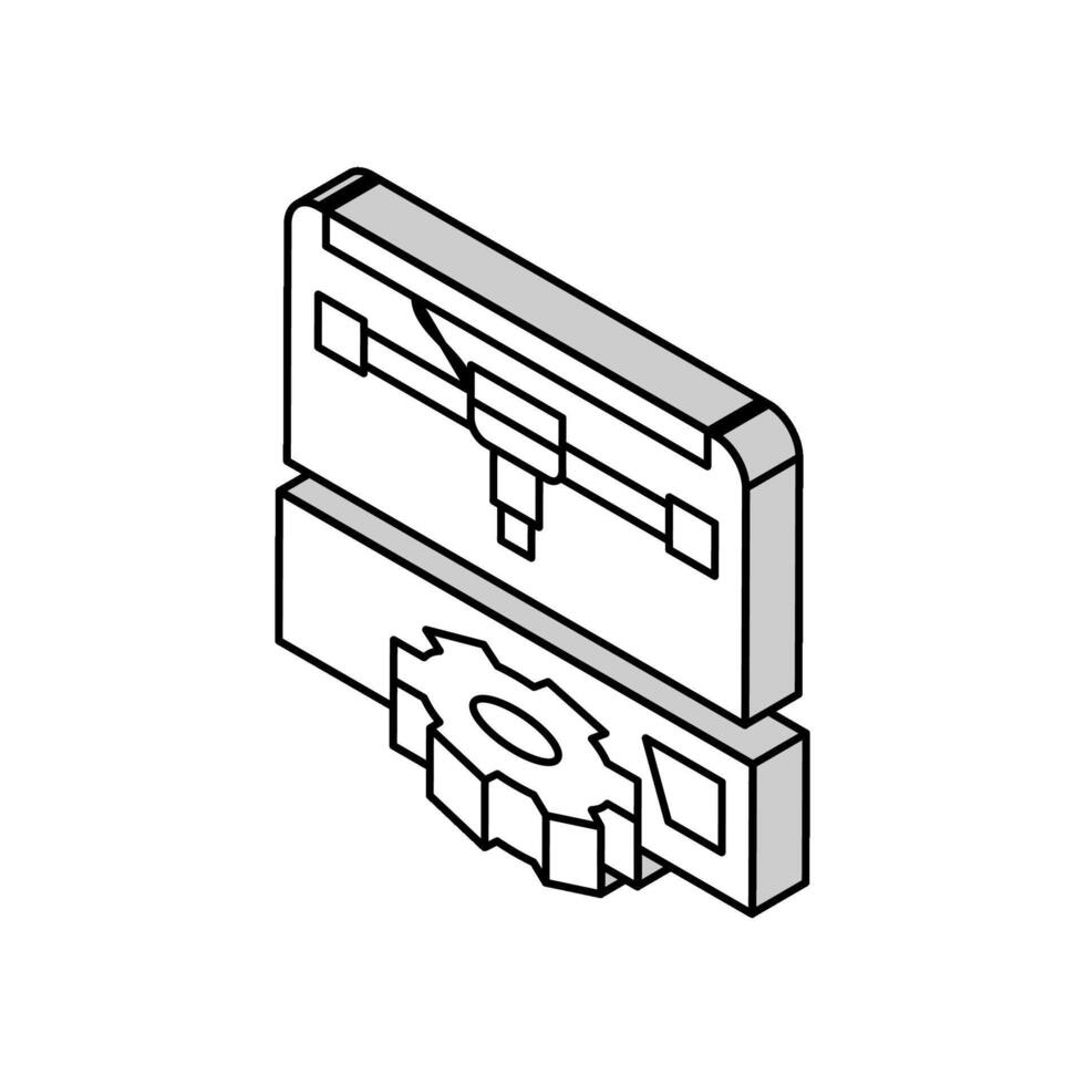 prototyping manufacturing engineer isometric icon vector illustration
