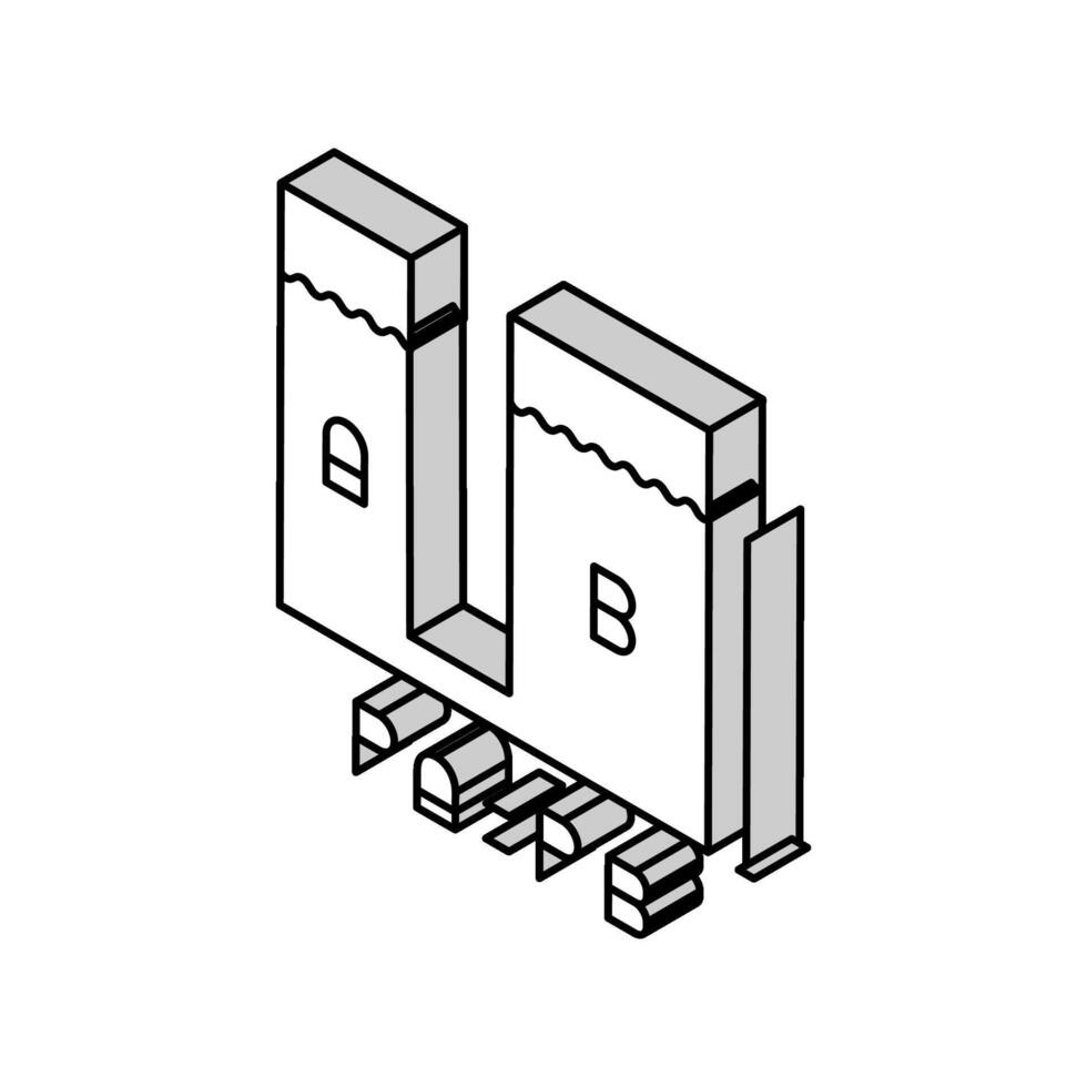 fluid mechanics mechanical engineer isometric icon vector illustration