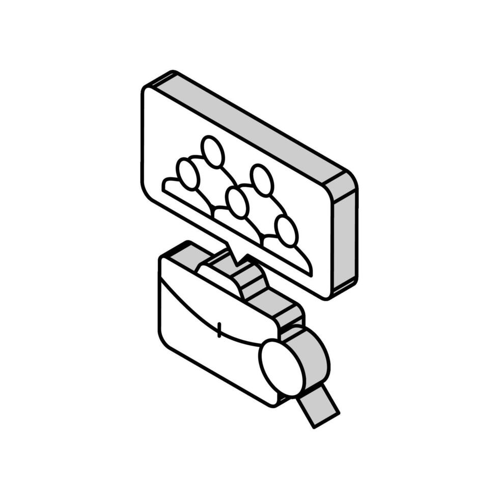 group interview interview job isometric icon vector illustration