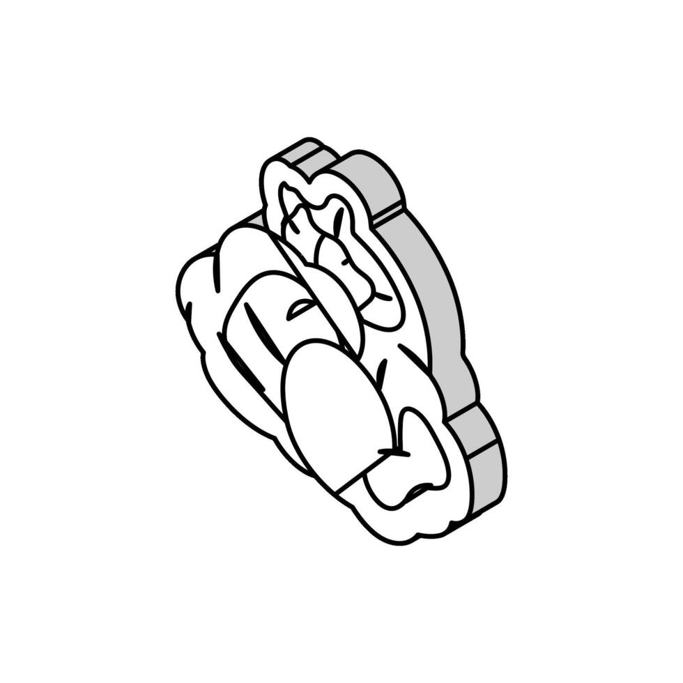 palomitas de maiz sabroso bocadillo isométrica icono vector ilustración