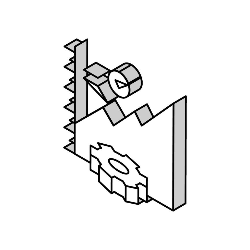 efficiency improvement manufacturing engineer isometric icon vector illustration