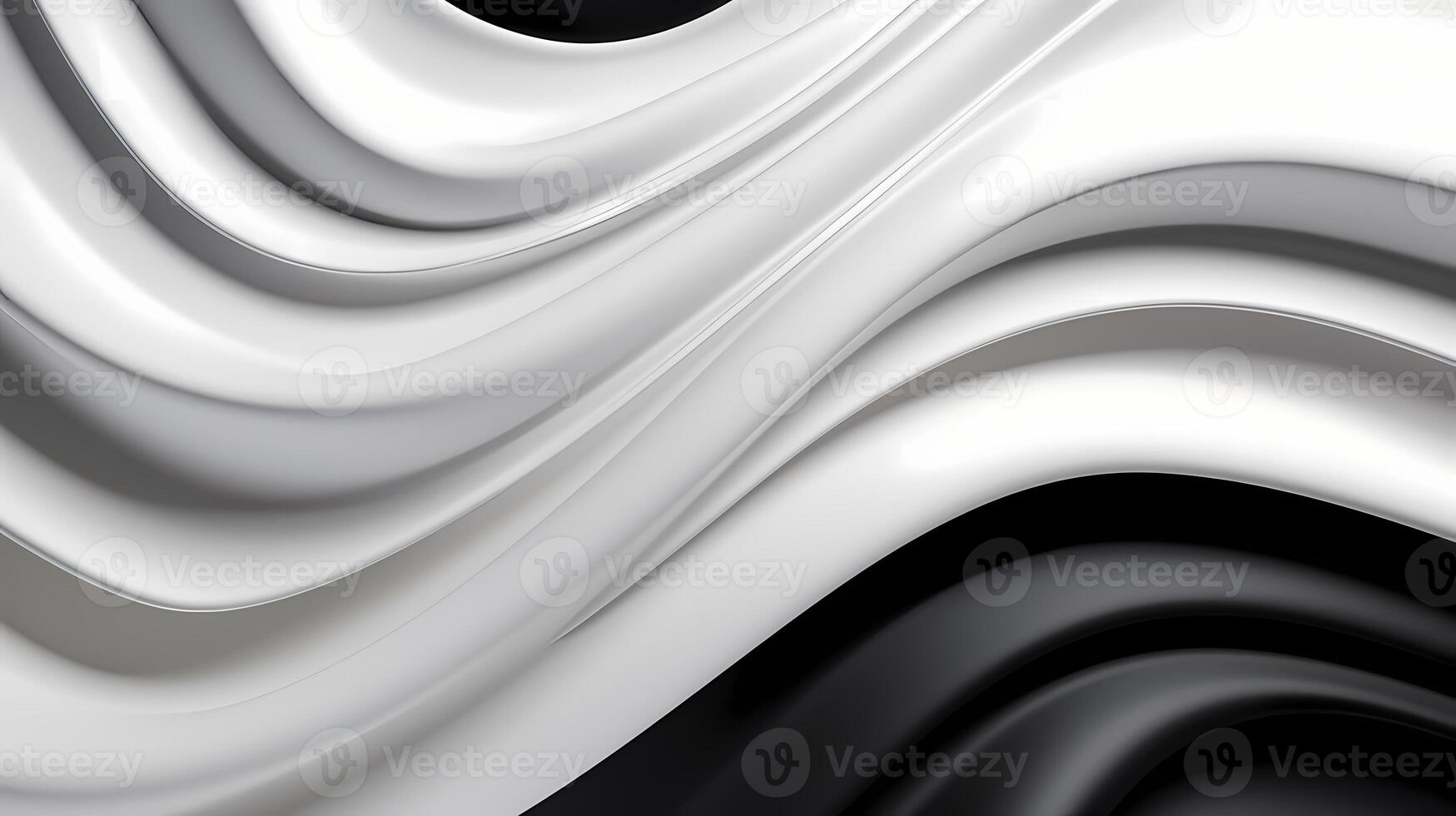 AI generated white black glossy Abstract Background photo