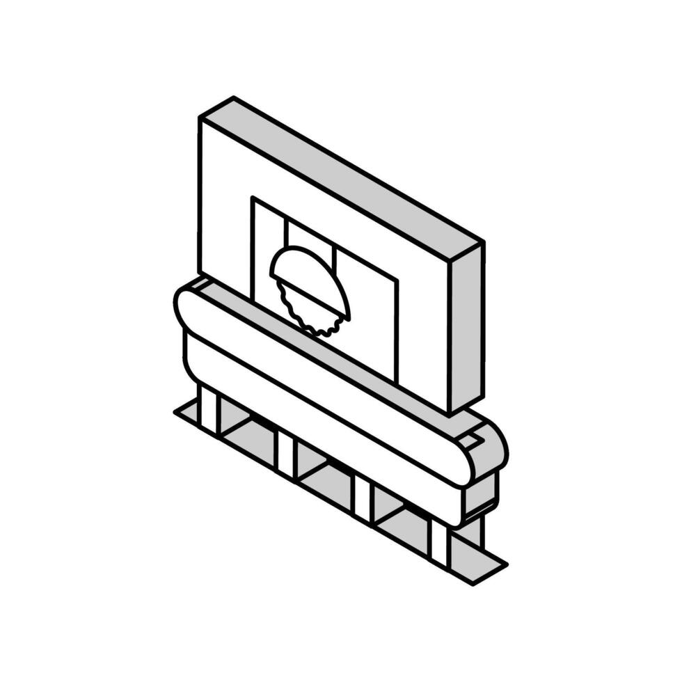 cutting tool manufacturing engineer isometric icon vector illustration