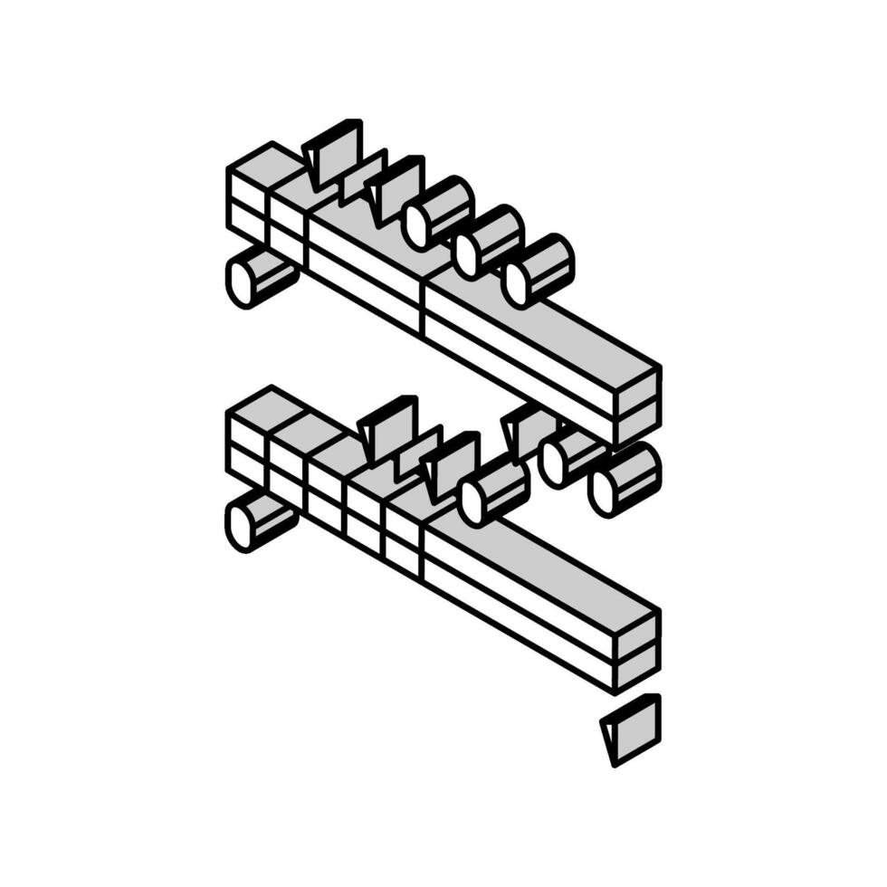 architectural scale drafter isometric icon vector illustration