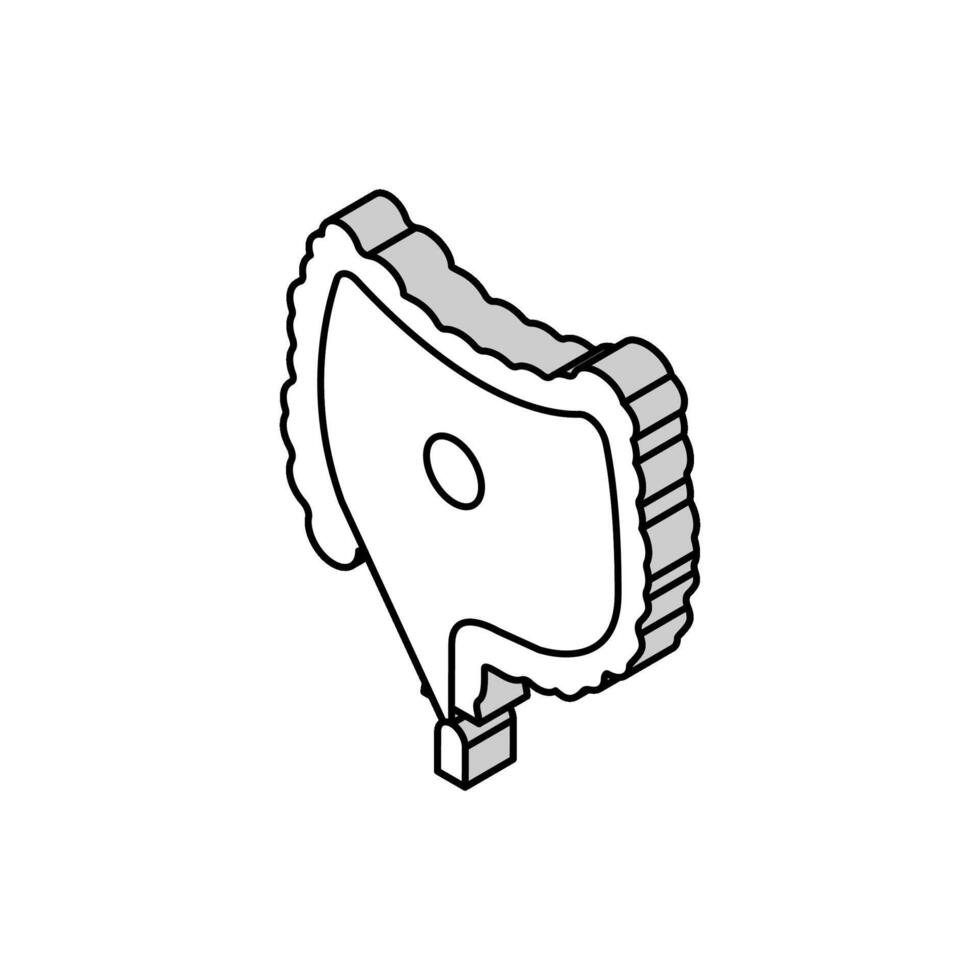 colonoscopy examination isometric icon vector illustration