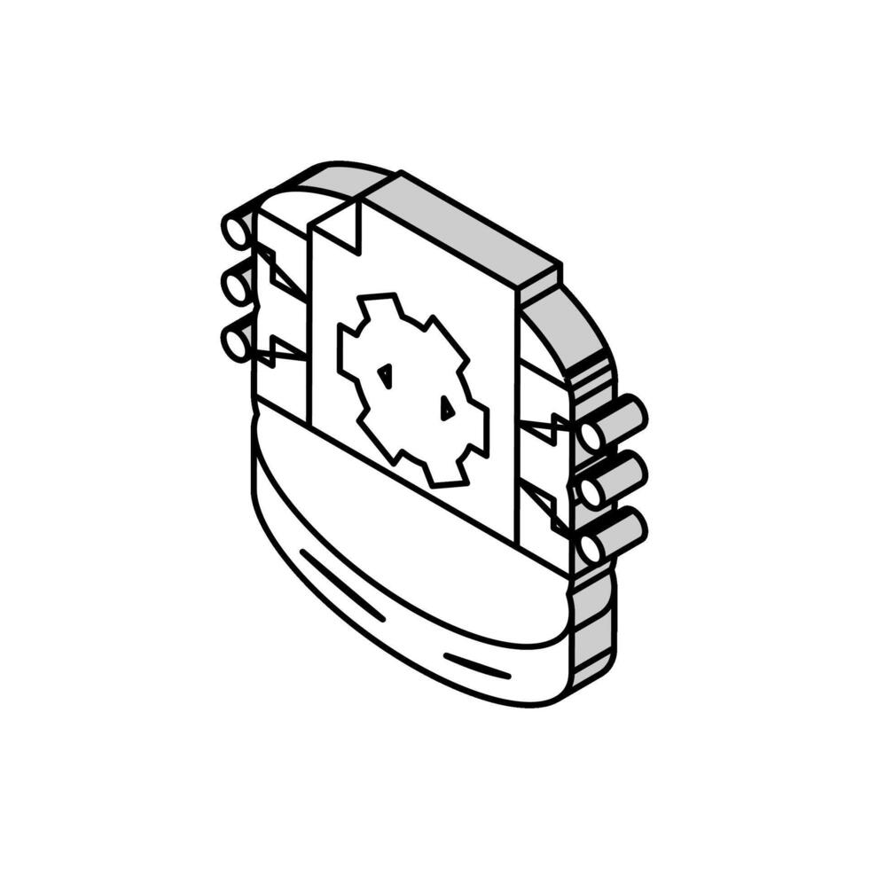 schema development database isometric icon vector illustration