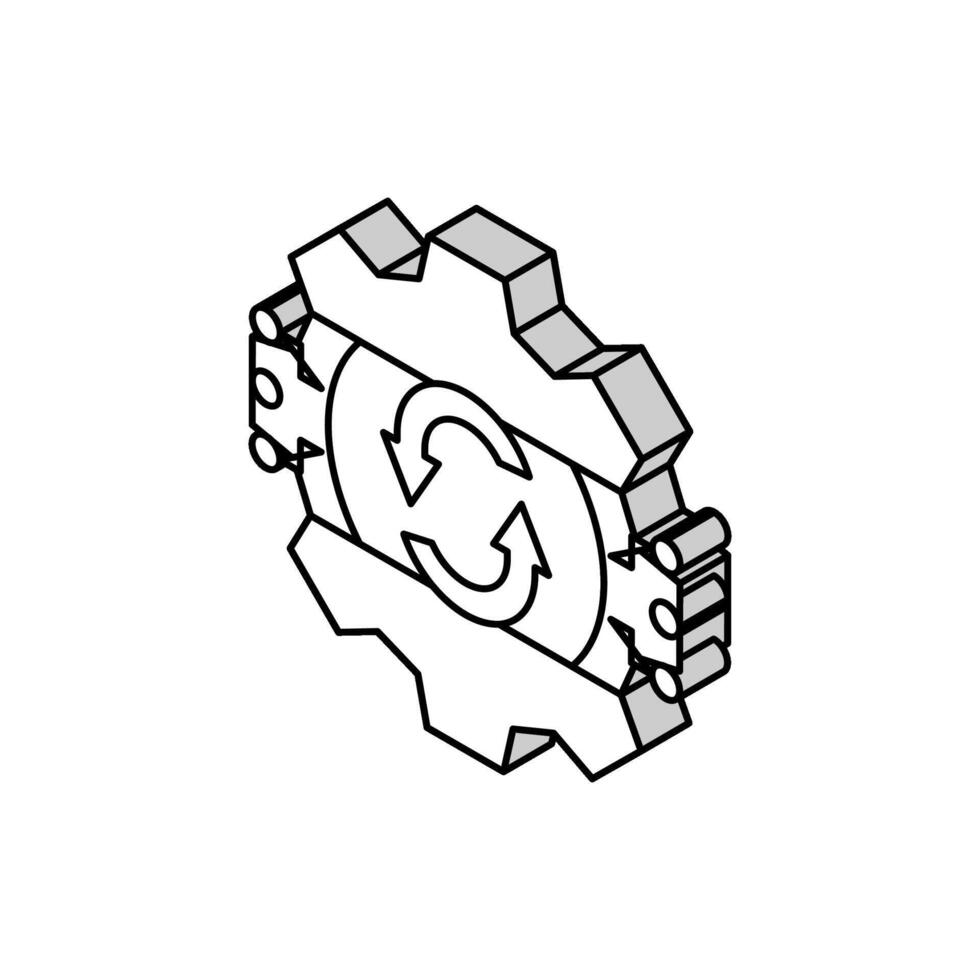 change management analyst isometric icon vector illustration