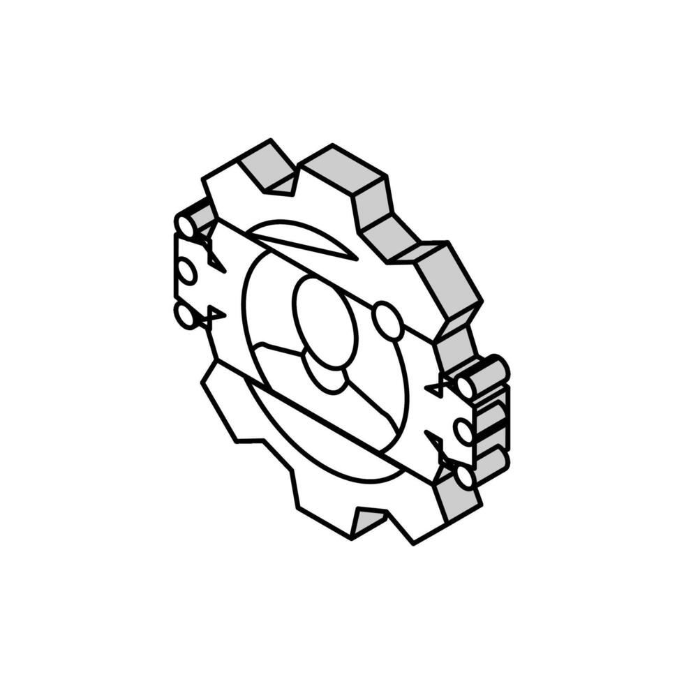 user training analyst isometric icon vector illustration
