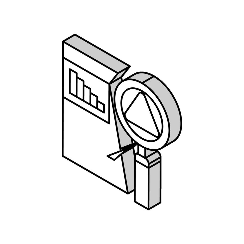 analysis risk isometric icon vector illustration