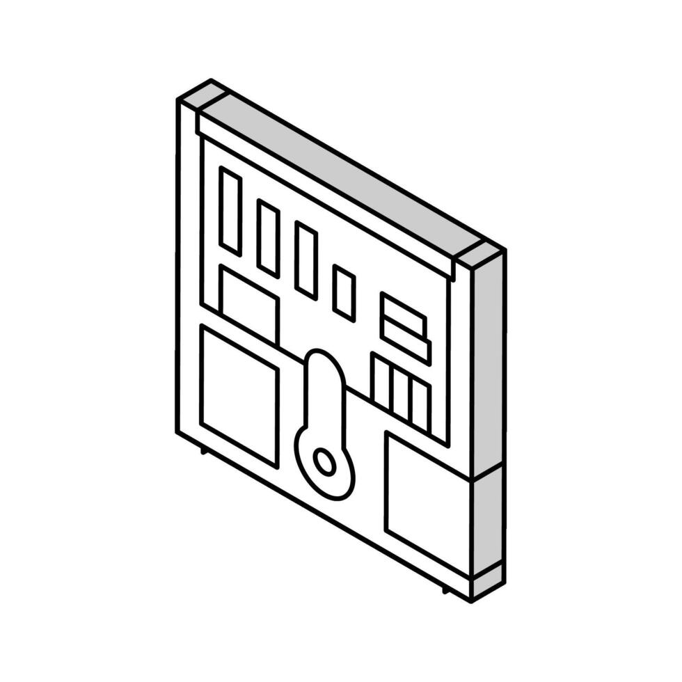 medicación almacenamiento farmacéutico isométrica icono vector ilustración