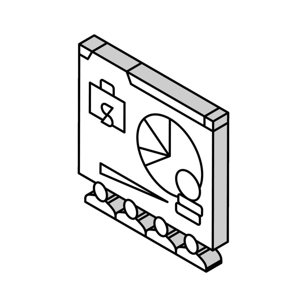 payroll processing isometric icon vector illustration