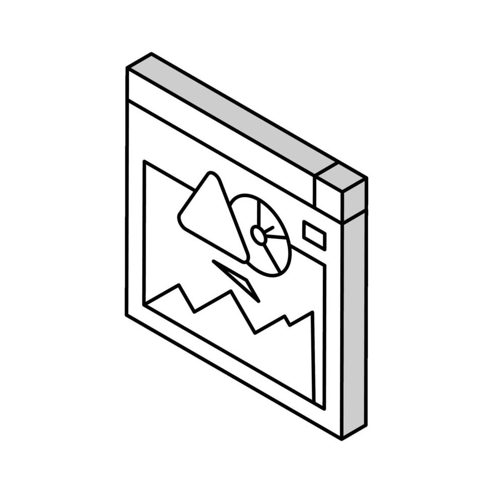 modeling risk isometric icon vector illustration