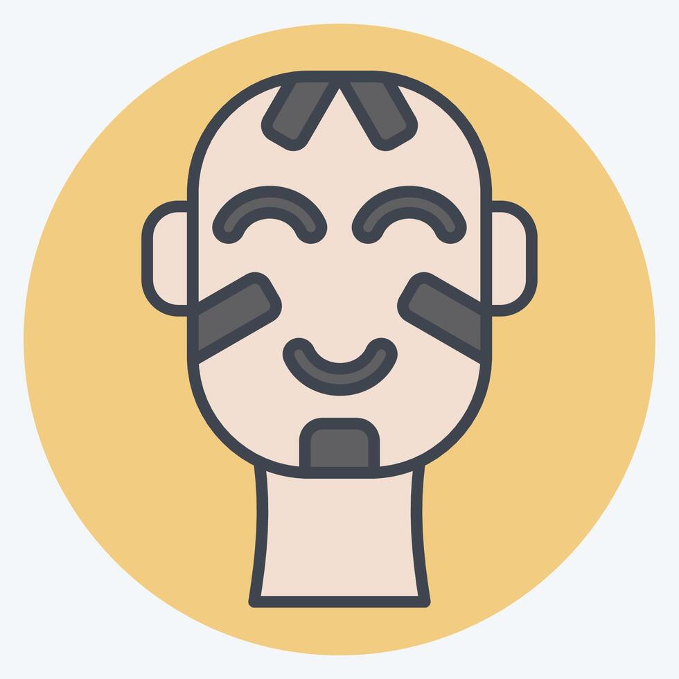 Icon Massai. related to Kenya symbol. color mate style. simple design editable. simple illustration vector