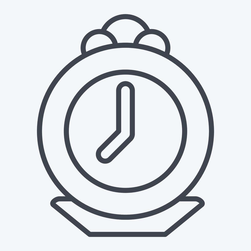 Icon Pocket Watch. related to Jewelry symbol. line style. simple design editable. simple illustration vector