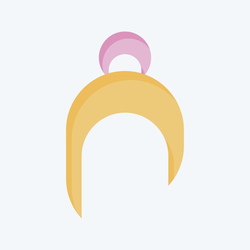 Icon Hair Style. related to Fashion symbol. flat style. simple design editable. simple illustration vector