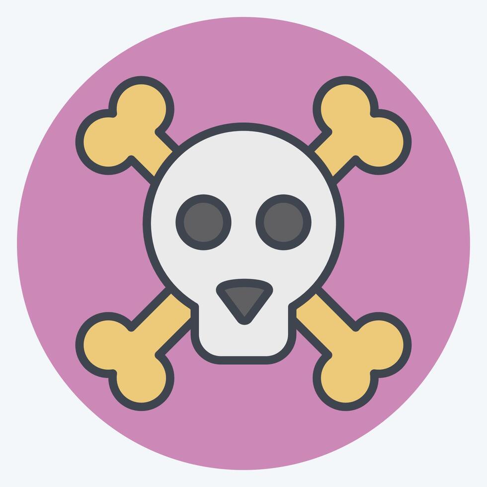 Icon Toxic. related to Medical symbol. color mate style. simple design editable. simple illustration vector