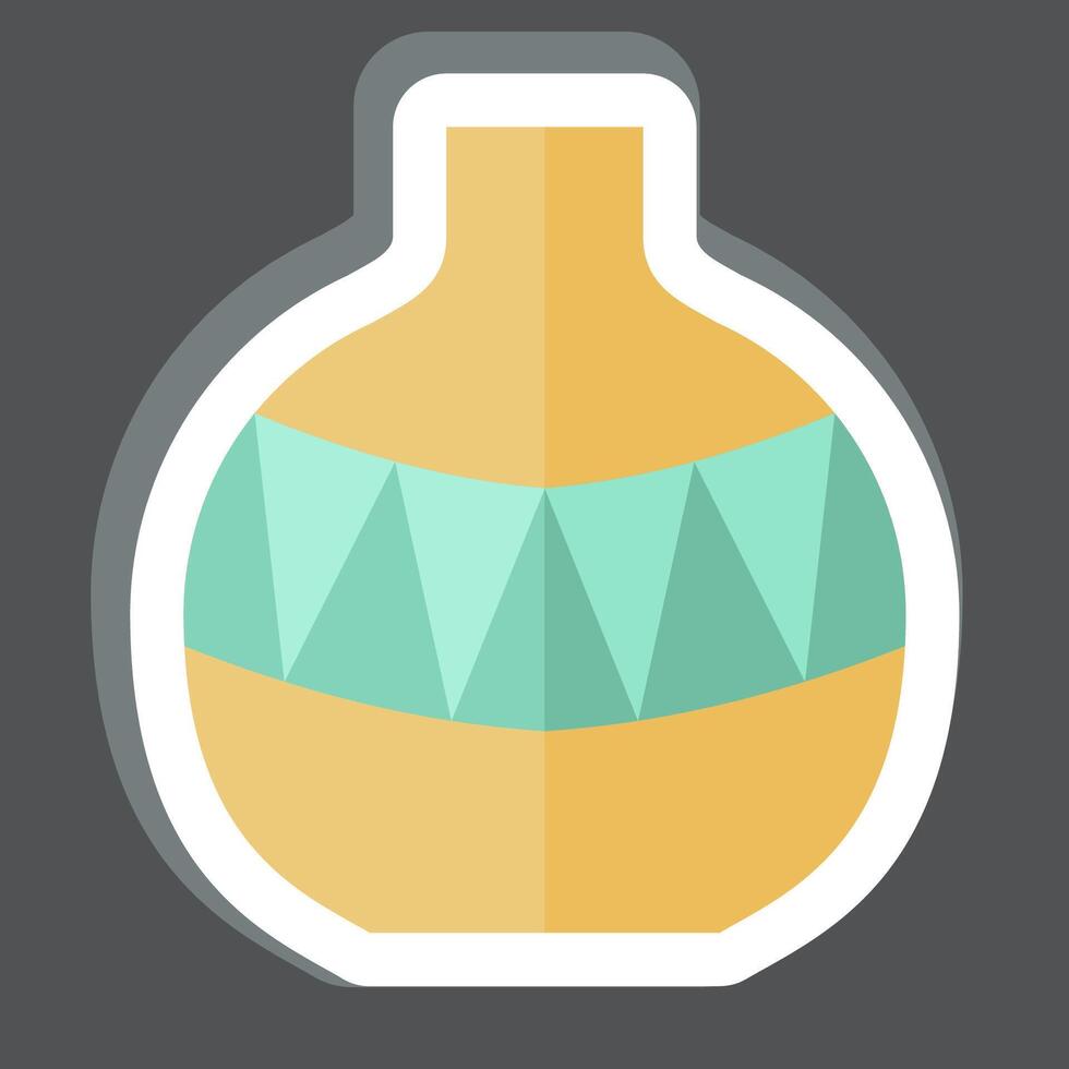 Sticker Vase. related to Kenya symbol. simple design editable. simple illustration vector