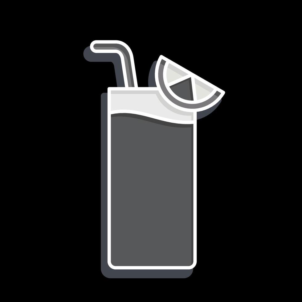 Icon Gin Fizz. related to Cocktails,Drink symbol. glossy style. simple design editable. simple illustration vector