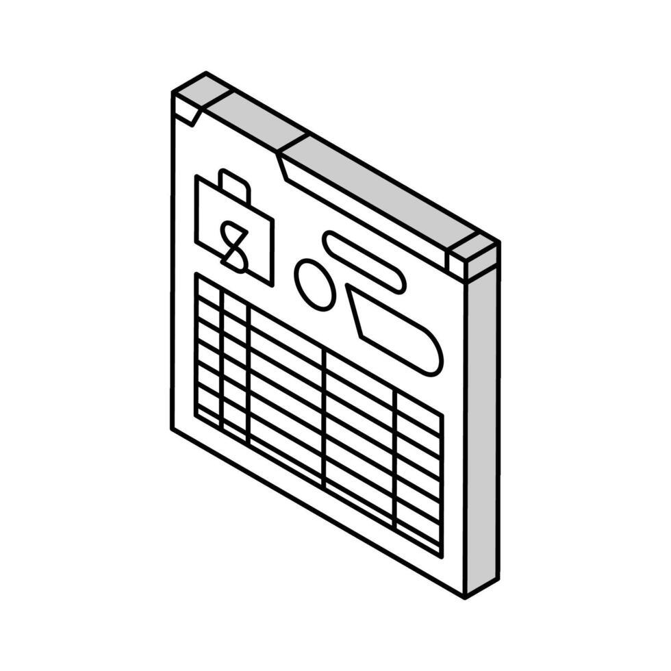 auditoría sendero isométrica icono vector ilustración