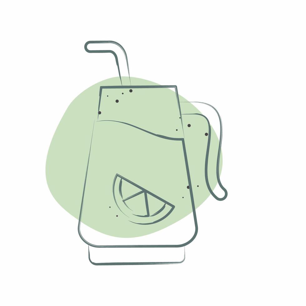 Icon Infused Water. related to Cocktails,Drink symbol. Color Spot Style. simple design editable. simple illustration vector
